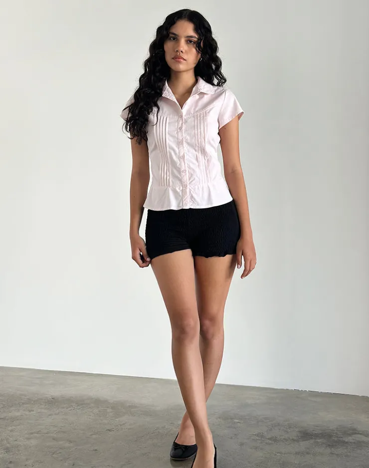 Women Motel Rocks Shirts And Blouses | Wilmot Blouse in Light Pink Poplin