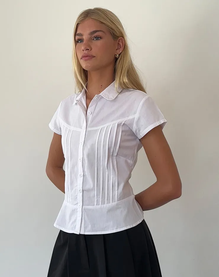 Women Motel Rocks Tailoring | Shirts And Blouses | Wilmot Blouse in White Poplin