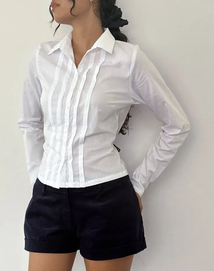 Women Motel Rocks Tailoring | Shirts And Blouses | Winda Long Sleeve Shirt in Poplin White