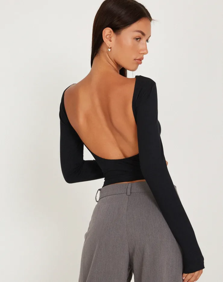 Women Motel Rocks Basics | Xiabon Long Sleeve Crop Top in